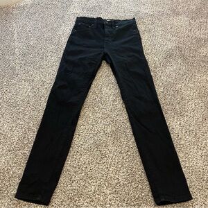 MADEWELL BLACK HIGH RISER SKINNY SKINNY 10" JEANS